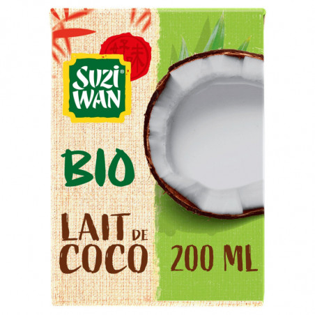 SUZI WAN - Lait de Coco Bio - brique de 200 ml Sonico.fr