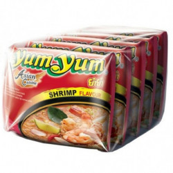 YUM YUM - Shrimp Nouilles Saveur Crevettes - blister de 5 sachets de 60 g - 300 g Sonico.fr