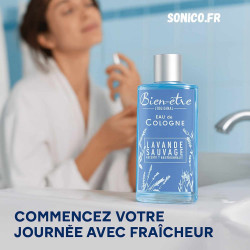 Commencez la journée sereinement – Cologne Bien Être Lavande – Bien-être sensoriel Sonico.fr.