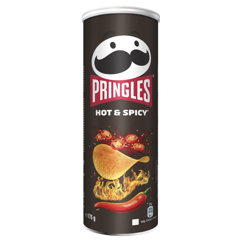 PRINGLES - Chips Tuiles Hot Spicy - boite de 175 g Sonico.fr