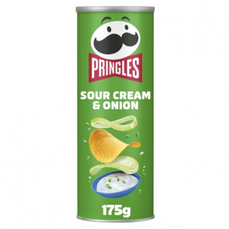 PRINGLES - Chips tuiles Sour Cream Onion crème et oignon - boite de 175 g Sonico.fr