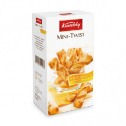 KAMBLY - Mini Twist Fromage Biscuits apéritifs - paquet de 115 g Sonico.fr