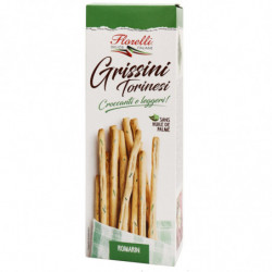 FLORELLI - Grissini torinesi au romarin Gressins romarin - boite de 125 g Sonico.fr