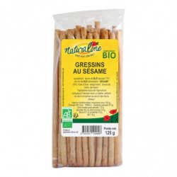 NATURALINE - Gressins au sésame Bio - paquet de 125 g Sonico.fr