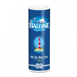LA BALEINE - Salière Bleu - Sel Fin iodé et fluoré - 250 g Sonico.fr