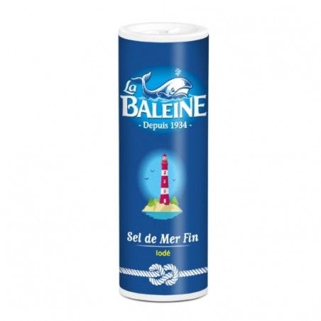 LA BALEINE - Salière Bleu - Sel Fin iodé et fluoré - 250 g Sonico.fr