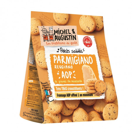MICHEL ET AUGUSTIN - Petits sablés Parmigiano AOP - sachet de 120 g Sonico.fr