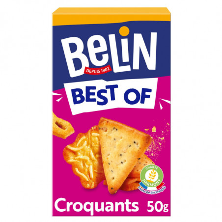 BELIN - Best Of Croquants Crackers Biscuits apéritifs - boîte de 50 g Sonico.fr