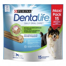 PURINA - DENTALIFE Récompense pour chien Medium  12-25 kg - sachet de 15 bâtonnets - 345 g Sonico.fr