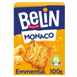 BELIN - Monaco Emmental Biscuits apéritifs Crackers - boîte de 100 g Sonico.fr