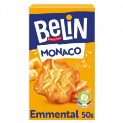 BELIN - Monaco Emmental Biscuits apéritifs Crackers - boîte de 50 g Sonico.fr