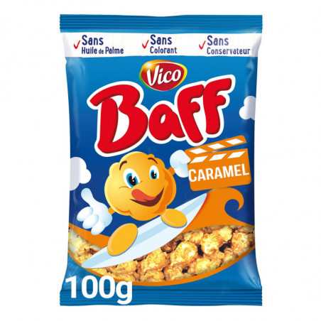 BAFF - Pop corn Caramel - sachet de 100 g Sonico.fr