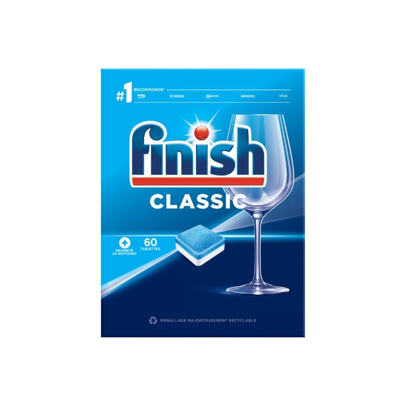 FINISH - Powerball Classic Tablettes lave-vaisselle - boite de 60 tablettes Sonico.fr