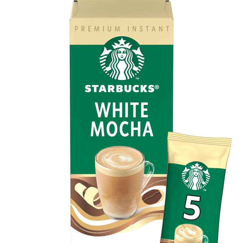 STARBUCKS - White Mocha Café Soluble - boite de 5 sticks Sonico.fr