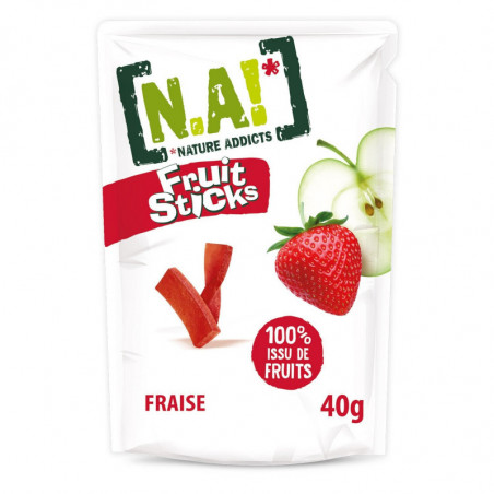 N.A! - Fruit Sticks Fraise Confiserie fruit - sachet de 40 g Sonico.fr
