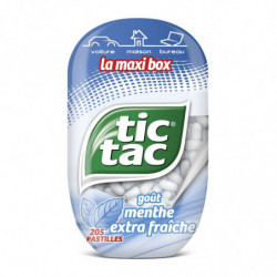TIC TAC - Maxi Box Bonbons Menthe Extra Fraîche - boite de 99 g Sonico.fr