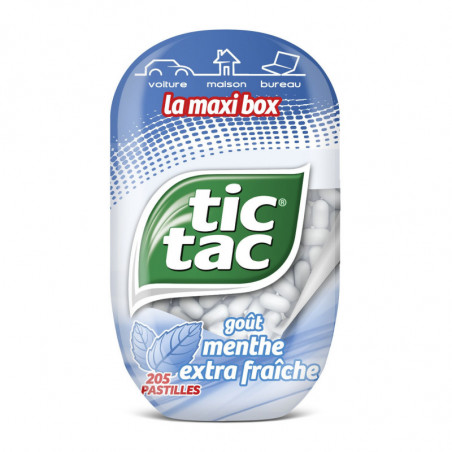 TIC TAC - Maxi Box Bonbons Menthe Extra Fraîche - boite de 99 g Sonico.fr