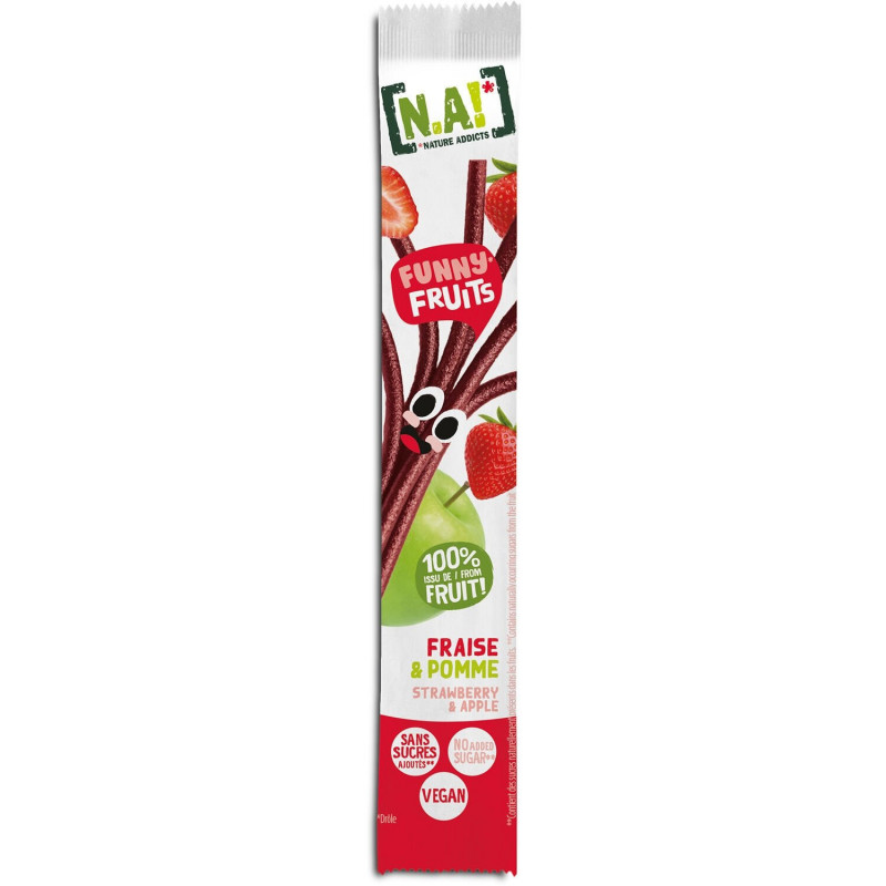 N.A! - Funny Fruits Fraise Pomme Confiserie fruit - sachet de 16 g Sonico.fr