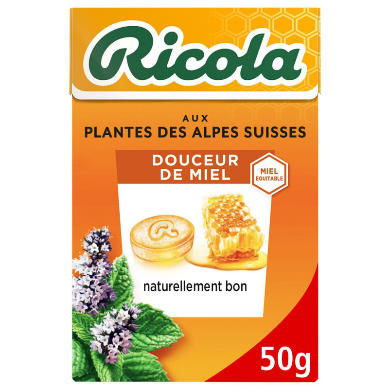 RICOLA - Bonbons Douceur de Miel - boite de 50 g Sonico.fr