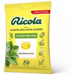 RICOLA - Citron Mélisse Bonbons Suisse aux Plantes Sans Sucres - paquet de 70 g Sonico.fr