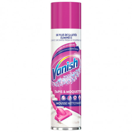 VANISH - Mousse Nettoyante Tapis Moquettes - bombe de 600 ml Sonico.fr