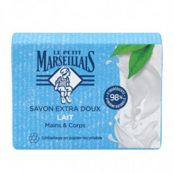 LE PETIT MARSEILLAIS - Savon Extra Doux Lait Mains Et Corps - savon de 200 g Sonico.fr