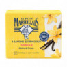 LE PETIT MARSEILLAIS - Savon Extra Doux Vanille Mains Et Corps - paquet de 4 savons de 100 g Sonico.fr