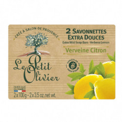 LE PETIT OLIVIER - Savonnette Extra Douce Verveine Citron - paquet de 2 savons de 100g Sonico.fr