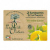 LE PETIT OLIVIER - Savonnette Extra Douce Verveine Citron - paquet de 2 savons de 100g Sonico.fr