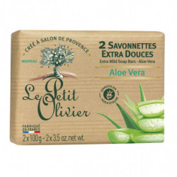 LE PETIT OLIVIER - Savonnette Extra Douce Aloe Vera - paquet de 2 savons de 100 g Sonico.fr