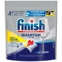 FINISH - Citron Powerball Quantum All In 1 Tablettes lave-vaisselle - sachet de 33 tablettes Sonico.fr