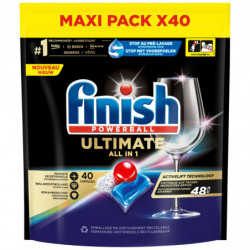 FINISH - Powerball Ultimate All In 1 Tablettes lave-vaisselle - sachet de 40 tablettes Sonico.fr