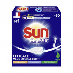 SUN - Classic Tablette Lave-Vaisselle - boîte de 60 tablettes Sonico.fr