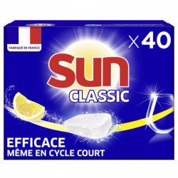 SUN - Citron Classic Tablette Lave-Vaisselle - boîte de 40 tablettes Sonico.fr