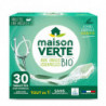MAISON VERTE - Tablette lave vaisselle Tout En 1 aux huiles Bio - boîte de 30 doses Sonico.fr