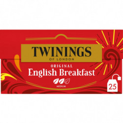 TWININGS - Thé noir Original English Breakfast - boite de 25 sachets Sonico.fr