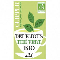 CLIPPER - Thé vert Bio Delicious - boite de 20 sachets - 35 g Sonico.fr