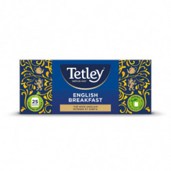 TETLEY - Thé noir English Breakfast - boite de 25 sachets - 50 g Sonico.fr