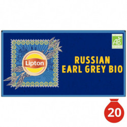 LIPTON - Thé noir Russian Earl Grey Bio - boite de 20 sachets Sonico.fr