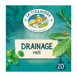 LA TISANIERE - Infusion Drainage Maté - boite de 20 sachets Sonico.fr