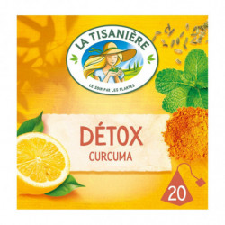 LA TISANIERE - Infusion Détox Curcuma - boite de 20 sachets Sonico.fr