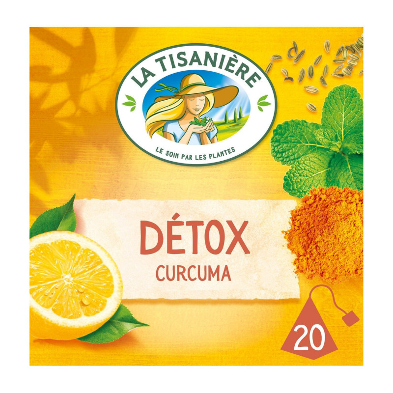 LA TISANIERE - Infusion Détox Curcuma - boite de 20 sachets Sonico.fr