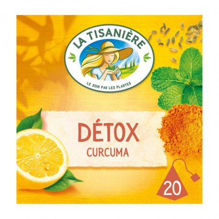 LA TISANIERE - Infusion Détox Curcuma - boite de 20 sachets Sonico.fr