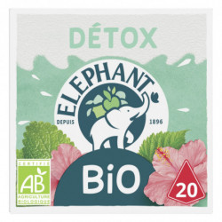 ELEPHANT - Infusion Bio Détox - boite de 20 Sachets Pyramid® Sonico.fr