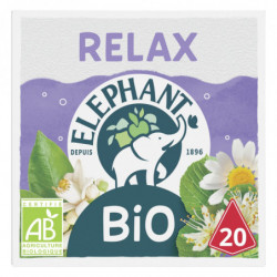 ELEPHANT - Infusion Bio Relax - boite de 20 Sachets Pyramid® Sonico.fr
