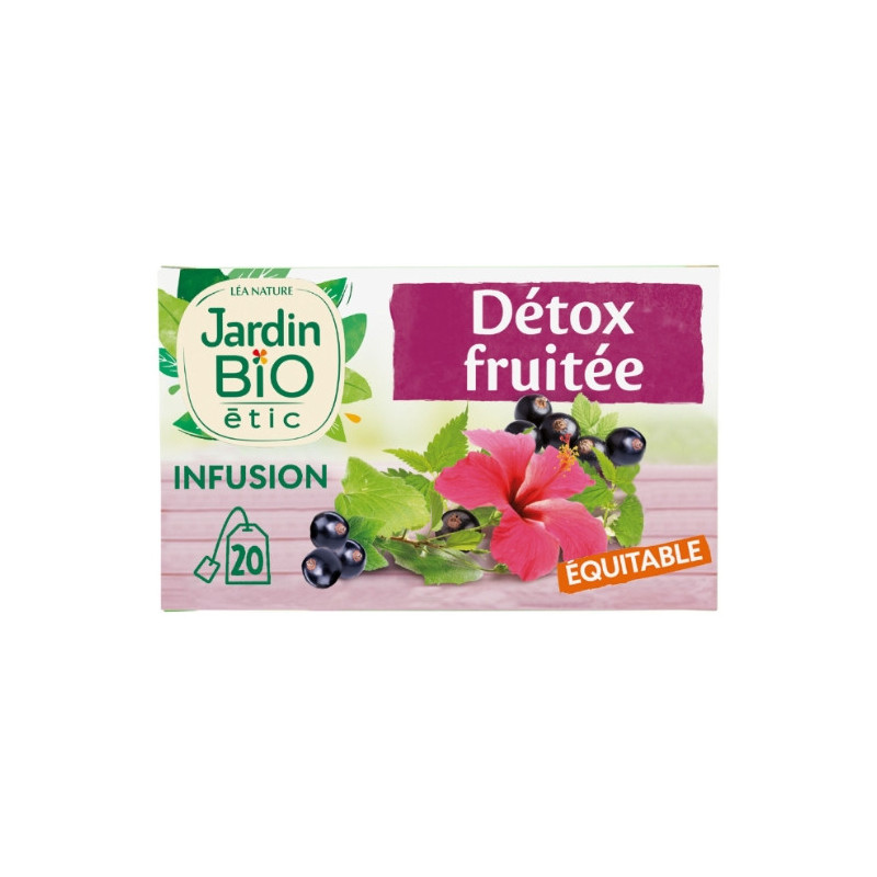 JARDIN BIO ETIC - Infusion Détox fruitée - boîte de 20 sachets Sonico.fr