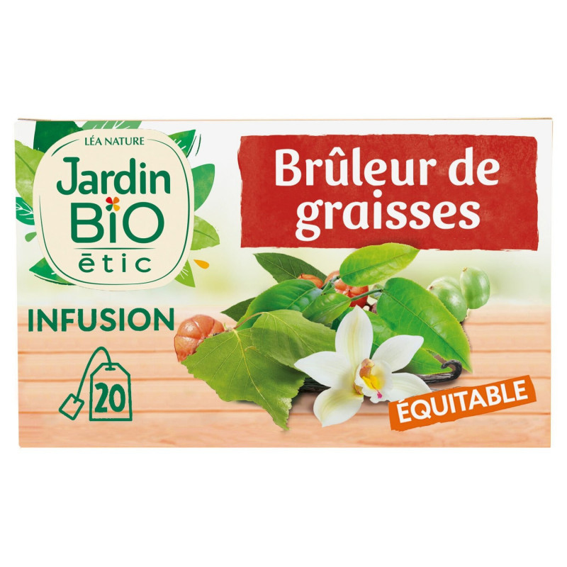 JARDIN BIO ETIC - Infusion Brûleur de graisses - boîte de 20 sachets Sonico.fr