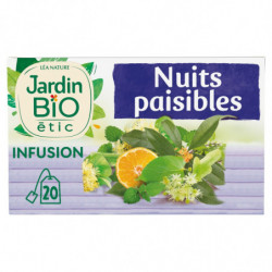 JARDIN BIO ETIC - Infusion Nuits Paisibles Bio - boîte de 20 sachets Sonico.fr