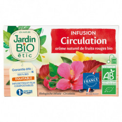 JARDIN BIO ETIC - Infusion Circulation Bio Fruits Rouges - boîte de 20 sachets Sonico.fr