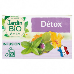 JARDIN BIO ETIC - Infusion Détox Bio - boîte de 20 sachets Sonico.fr